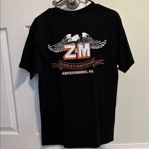 Z&M Harley-Davidson Black Tee with Winged Graphic